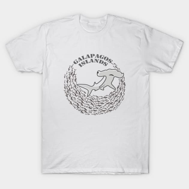 Galapagos Islands Shark and fish T-Shirt by leeloolook